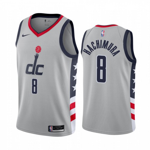 Washington Wizards #8 Rui Hachimura Gray Youth Swingman 2020-21 City Edition Jersey Youth