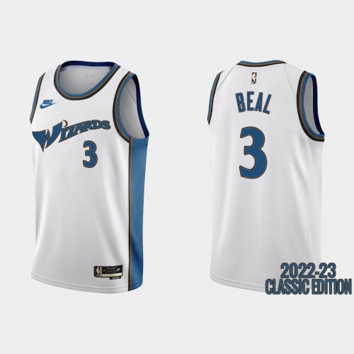 Washington Washington Wizards #3 Bradley Beal White Mens 2022-23 Classic Edition Jersey Mens