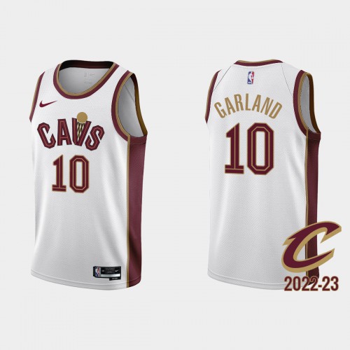 Cleveland Cavaliers #10 Darius Garland White Mens 2022-23 Association Edition Jersey Mens