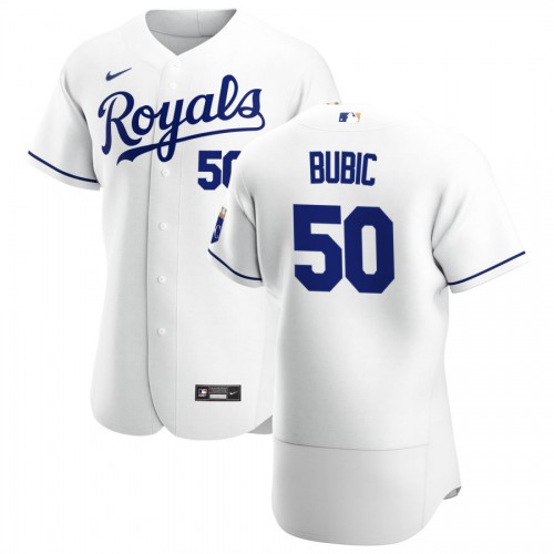 Kansas City Kansas City Royals #50 Kris Bubic Men's White Home 2020 Authentic Player Jersey Men's