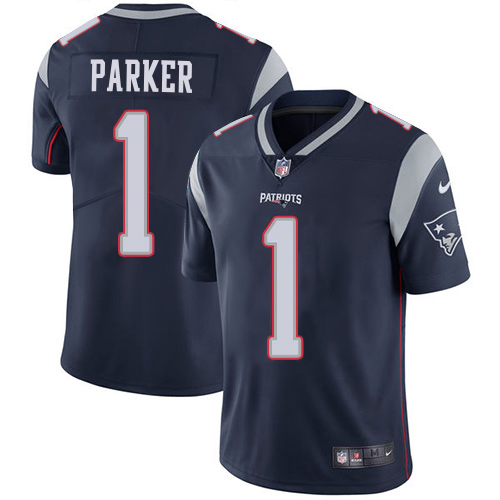Patriots #1 DeVante Parker Navy Blue Team Color Youth Stitched Vapor Untouchable Limited Jersey