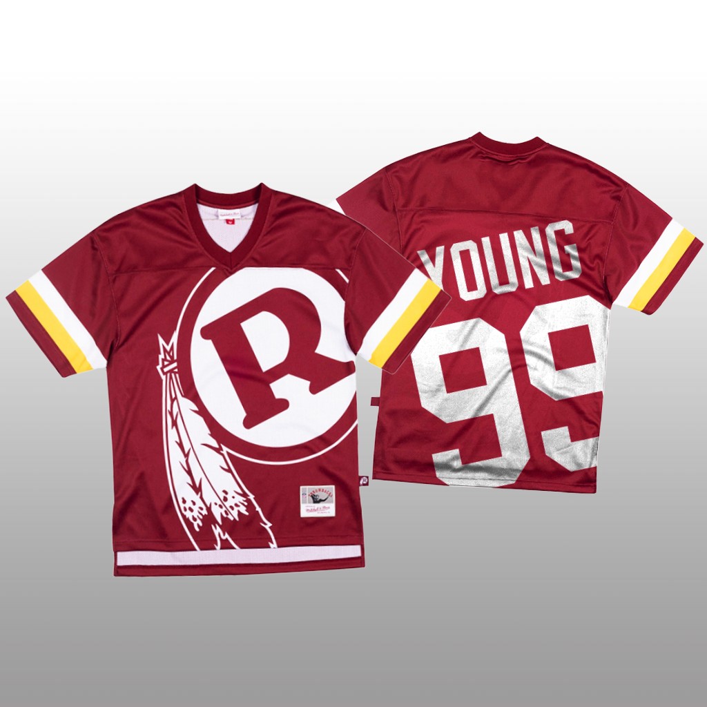 Washington Commanders #99 Chase Young Red Men's Mitchell & Nell Big Face Fashion Limited Jersey