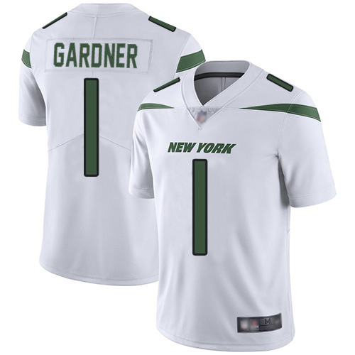 Jets #1 Ahmad Sauce Gardner White Men's Stitched Vapor Untouchable Limited Jersey