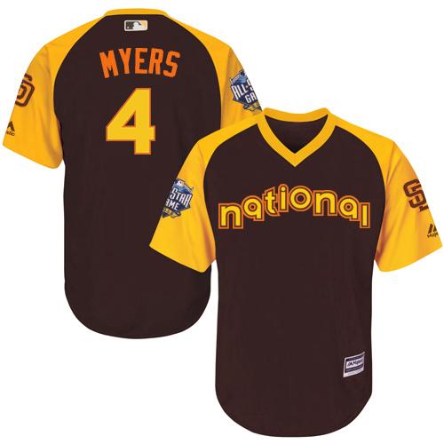 San Diego Padres #4 Wil Myers Brown 2016 All-Star National League Stitched Youth Jersey Youth