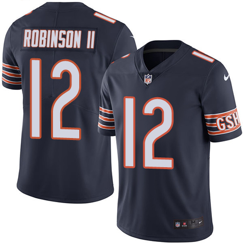 Chicago Bears #12 Allen Robinson II Navy Blue Team Color Youth Stitched Vapor Untouchable Limited Jersey Youth