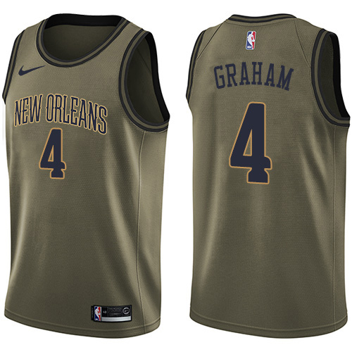 New Orleans Pelicans #4 Devonte Graham Green Swingman Salute to Service Jersey Mens