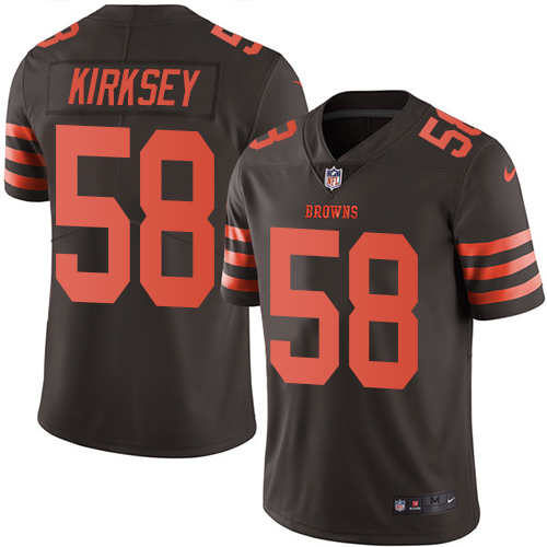 Cleveland Browns #58 Christian Kirksey Brown Men's Stitched Limited Rush Jersey Men's