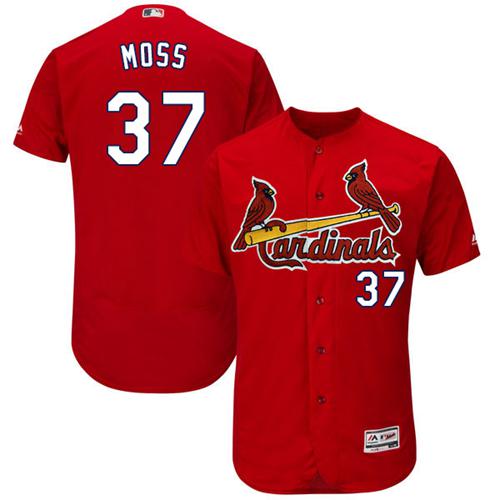 St.Louis Cardinals #37 Brandon Moss Red Flexbase Authentic Collection Stitched Jersey Men's