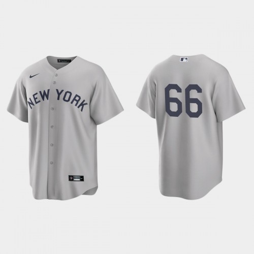 New York New York Yankees #66 Kyle Higashioka Men's Gray 2021 Field of Dreams Game Jersey Men's