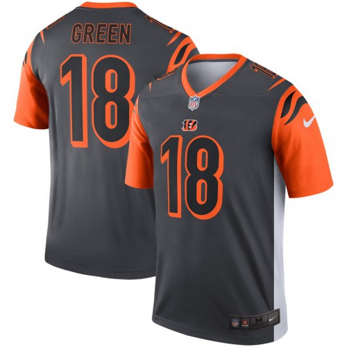 Cincinnati Cincinnati Bengals #18 A.J. Green Inverted Legend Jersey Silver Men's