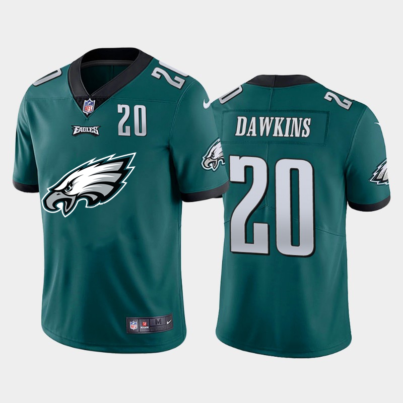 Philadelphia Eagles #20 Brian Dawkins Green Men's Big Team Logo Player Vapor Limited Jersey