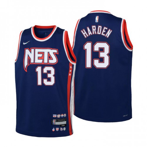 Brooklyn Brooklyn Nets #13 James Harden Youth Navy 2021/22 Swingman Jersey - City Edition Youth