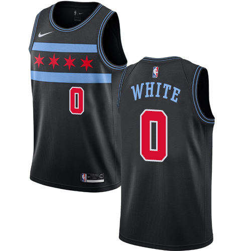 Chicago Bulls #0 Coby White Black Swingman City Edition 2018/19 Jersey Mens