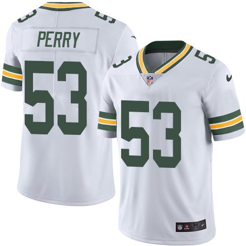 Green Bay Packers #53 Nick Perry White Men's Stitched Vapor Untouchable Limited Jersey Men's