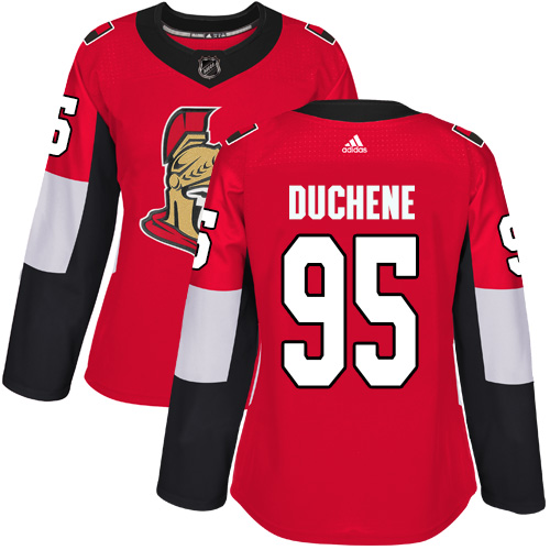 Adidas Ottawa Senators #95 Matt Duchene Red Home Authentic Women's Stitched Jersey Womens