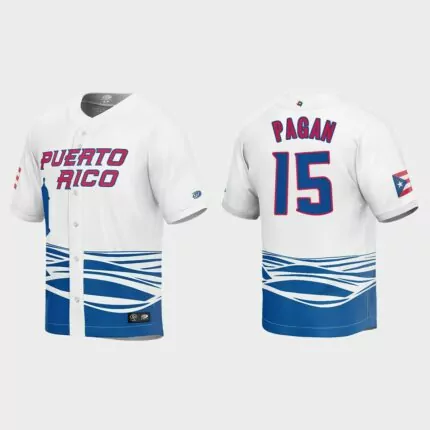 Emilio Pagan Puerto Rico Baseball 2023 World Baseball Classic Jersey – White