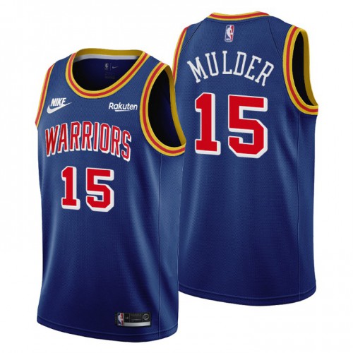 Golden State Golden State Warriors #15 Mychal Mulder Womens Releases Classic Edition 75th Anniversary Jersey Blue Womens