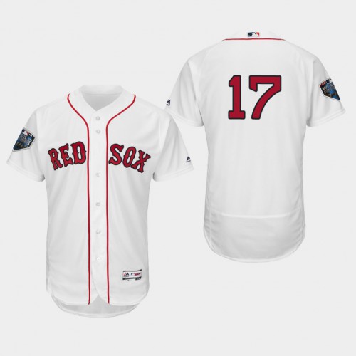 Boston Red Sox #17 Nathan Eovaldi White Flexbase Authentic Collection 2018 World Series Stitched Jersey Men's