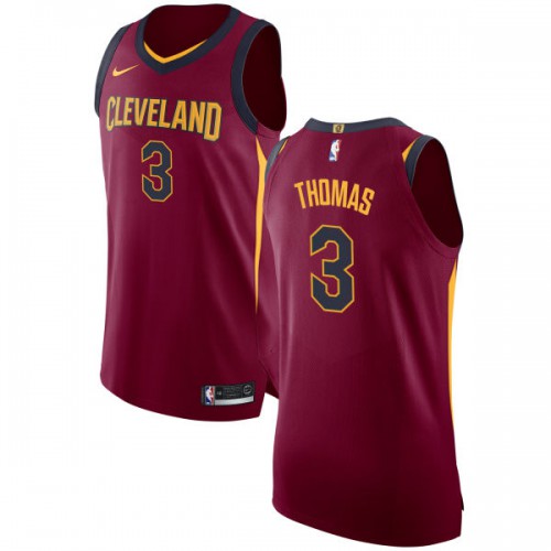 Cleveland Cavaliers #3 Isaiah Thomas Red Authentic Icon Edition Jersey Mens