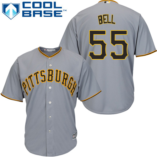 Pittsburgh Pirates #55 Josh Bell Grey Cool Base Stitched Youth Jersey Youth