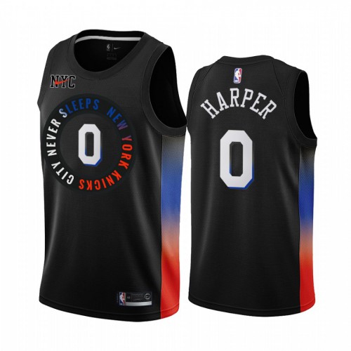 New York Knicks #0 Jared Harper Black Youth Swingman 2020-21 City Edition Jersey Youth