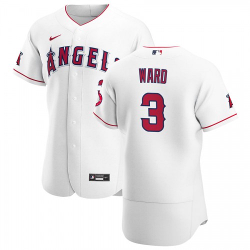 Los Angeles Los Angeles Angels #3 Taylor Ward Men's White Home 2020 Authentic Player Jersey Men's