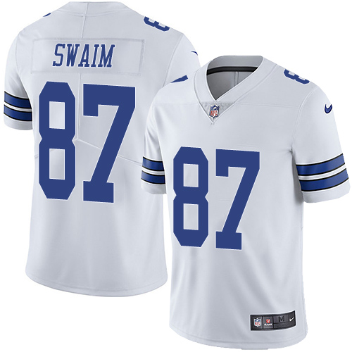 Dallas Cowboys #87 Geoff Swaim White Men's Stitched Vapor Untouchable Limited Jersey Men's