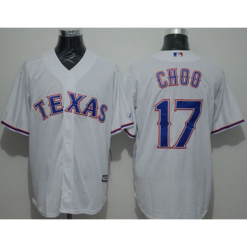 Texas Rangers #17 Shin-Soo Choo White New Cool Base Stitched Jersey Men's