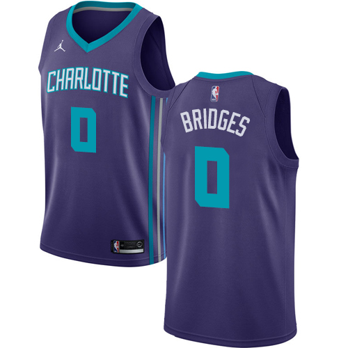 Charlotte Hornets #0 Miles Bridges Purple Womens Jordan Swingman Statement Edition Jersey Womens
