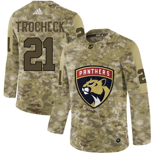 Adidas Florida Panthers #21 Vincent Trocheck Camo Authentic Stitched Jersey Men's