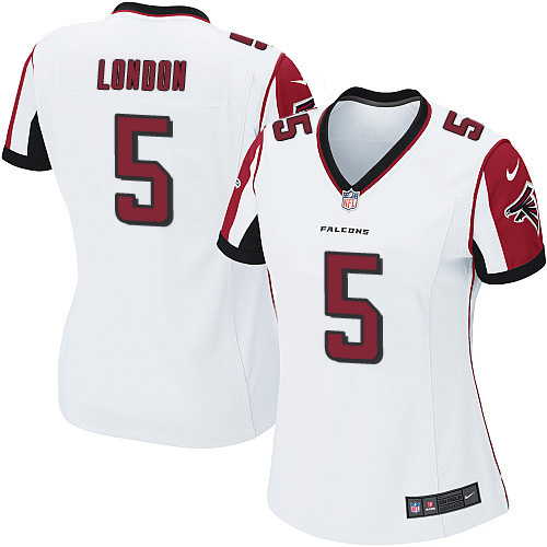 Falcons #5 Drake London White Women's Stitched New Elite Jersey