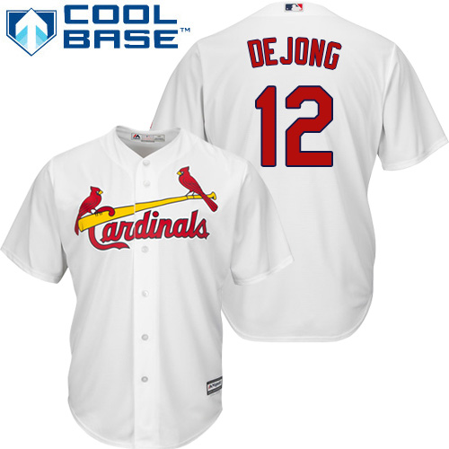 St.Louis Cardinals #12 Paul DeJong White New Cool Base Stitched Jersey Men's