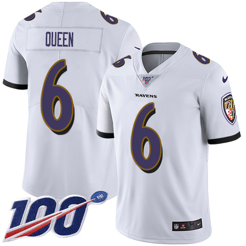 Ravens #6 Patrick Queen White Men's Stitched 100th Season Vapor Untouchable Limited Jersey