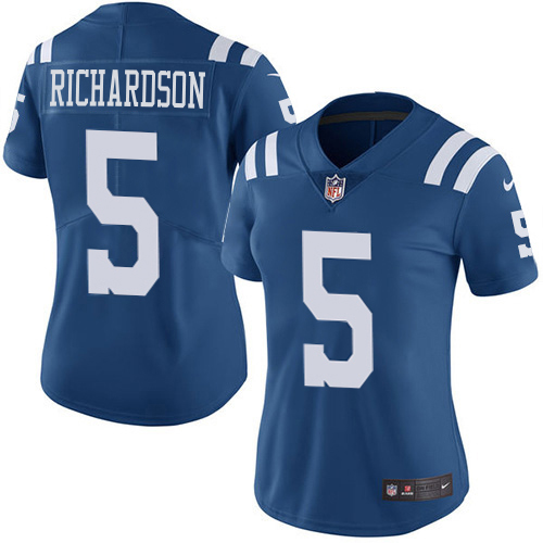 Colts #5 Anthony Richardson Royal Blue Women's Stitched Limited Rush Jersey