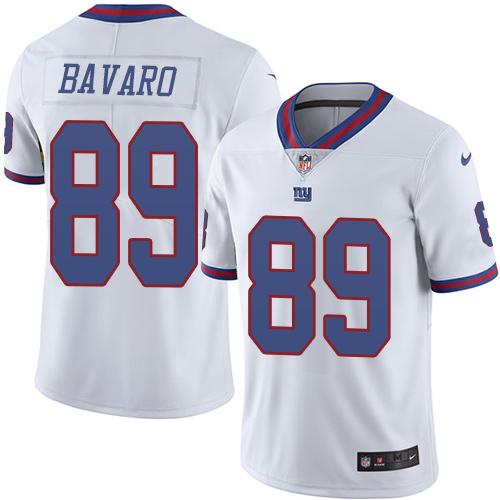 New York Giants #89 Mark Bavaro White Men's Stitched Limited Rush Jersey Men's