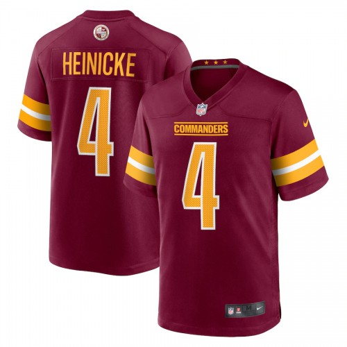 Men's Youth Women's Washington Washington Commanders #4 Taylor Heinicke Burgundy Men's Game Jersey