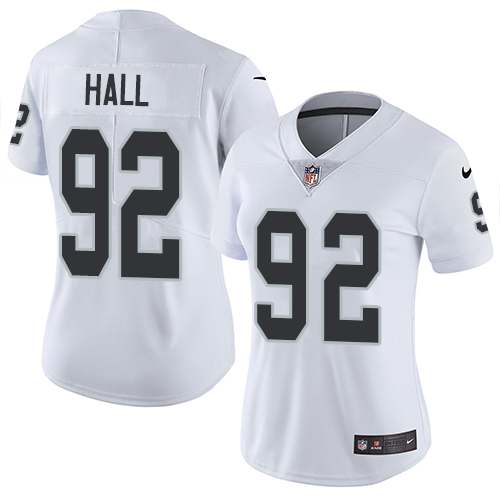Las Vegas Raiders #92 P.J. Hall White Women's Stitched Vapor Untouchable Limited Jersey Womens