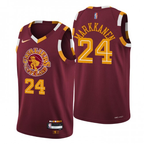 Cleveland Cleveland Cavaliers #24 Lauri Markkanen Mens Wine 2021/22 Swingman Jersey - City Edition Mens