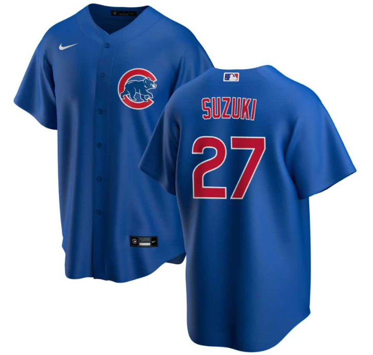 Men's Youth Women's Chicago Cubs#27 Seiya Suzuki Royal Alternate Cool Base Jersey