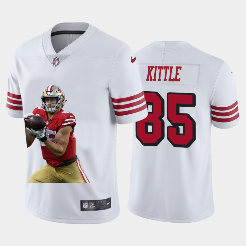 San Francisco 49ers #85 George Kittle Team Hero 3 Rush Vapor Limited Jersey White