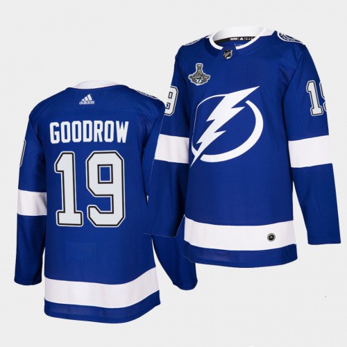 Adidas Tampa Bay Lightning #19 Barclay Goodrow Blue Home Authentic 2021 Stanley Cup Champions Jersey Youth