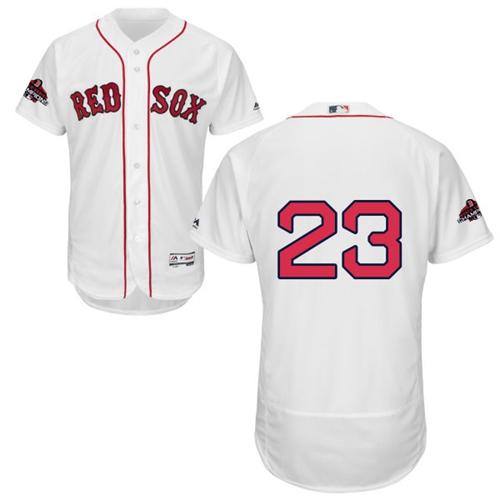 Boston Red Sox #23 Blake Swihart White Flexbase Authentic Collection 2018 World Series Champions Stitched Jersey Men's