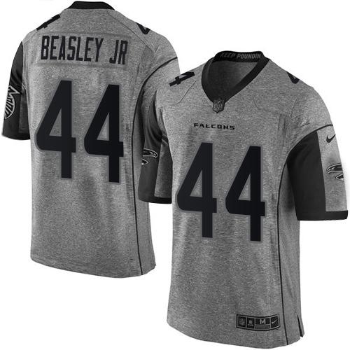 Atlanta Falcons #44 Vic Beasley Jr Gray Men's Stitched Limited Gridiron Gray Jersey Men's
