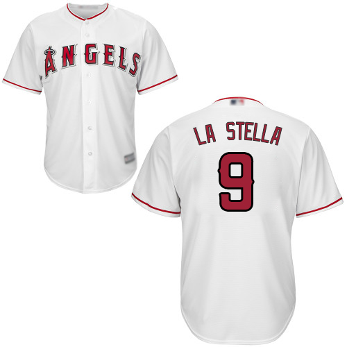 Los Angeles Angels of Anaheim #9 Tommy La Stella White New Cool Base Stitched Jersey Men's