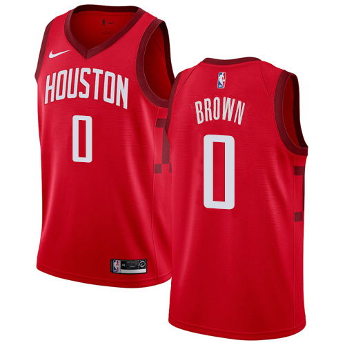 Houston Rockets #0 Sterling Brown Red Swingman Earned Edition Jersey Mens