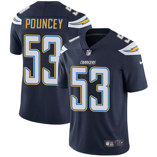 Los Angeles Chargers #53 Mike Pouncey Navy Blue Team Color Men's Stitched Vapor Untouchable Limited Jersey Men's