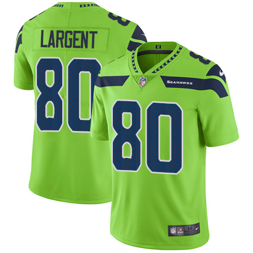 Seahawks #80 Steve Largent Green Youth Stitched Limited Rush Jersey