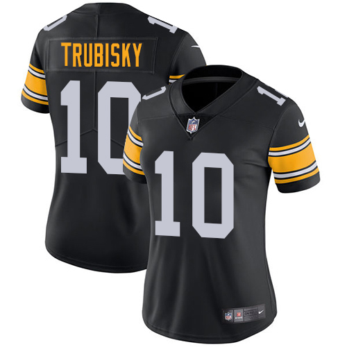 Steelers #10 Mitchell Trubisky Black Alternate Women's Stitched Vapor Untouchable Limited Jersey
