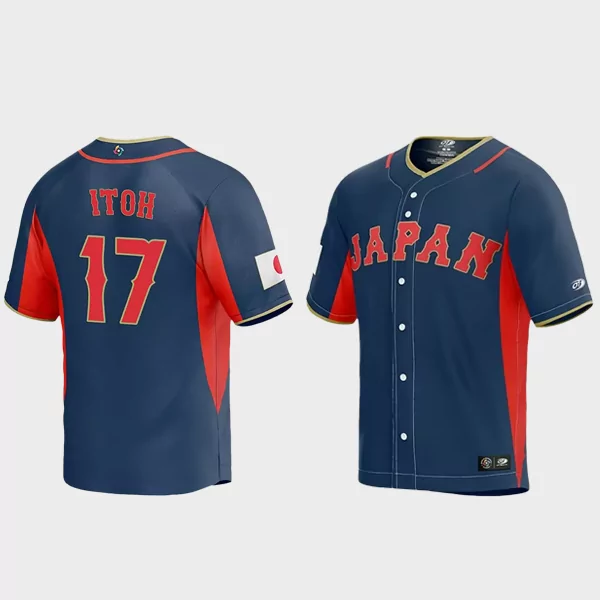 Hiromi Itoh 17 Japan Baseball 2023 World Baseball Classic Jersey – Navy