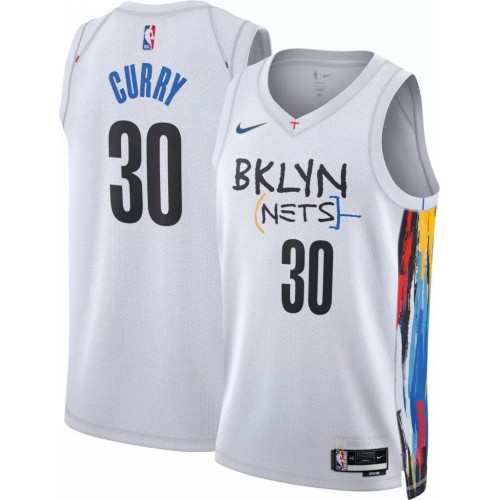 Brooklyn Brooklyn Nets #30 Seth Curry Unisex White 2022-23 Swingman Jersey - City Edition Mens